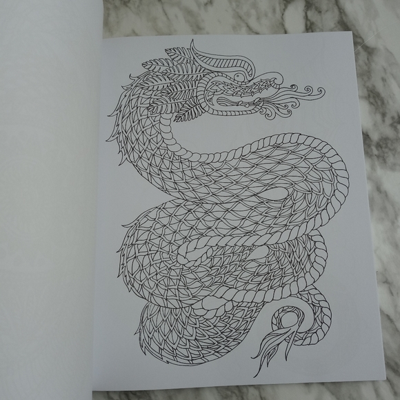 Majestic Dragons Adult Coloring Book w/Pencils NEW - Picture 7 of 8